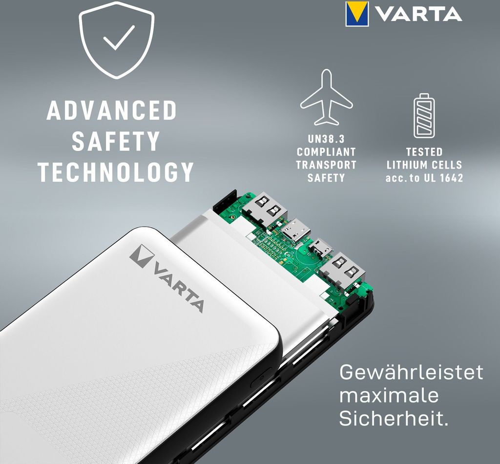 Varta Power Bank Energy 15000 15.000mAh, 2xUSB A, 1xUSB C Produktbild 29
