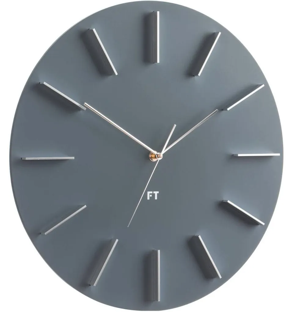 Horloge murale silencieuse grise 40cm : lisez l'heure sans bruit
