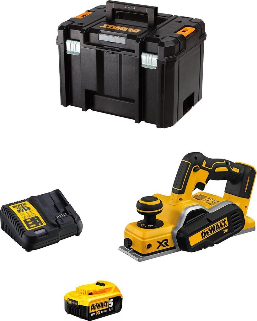 Hobel DeWALT DCP580P1T (1 x 5,0 Ah + DCB115 + TSTAK VI)