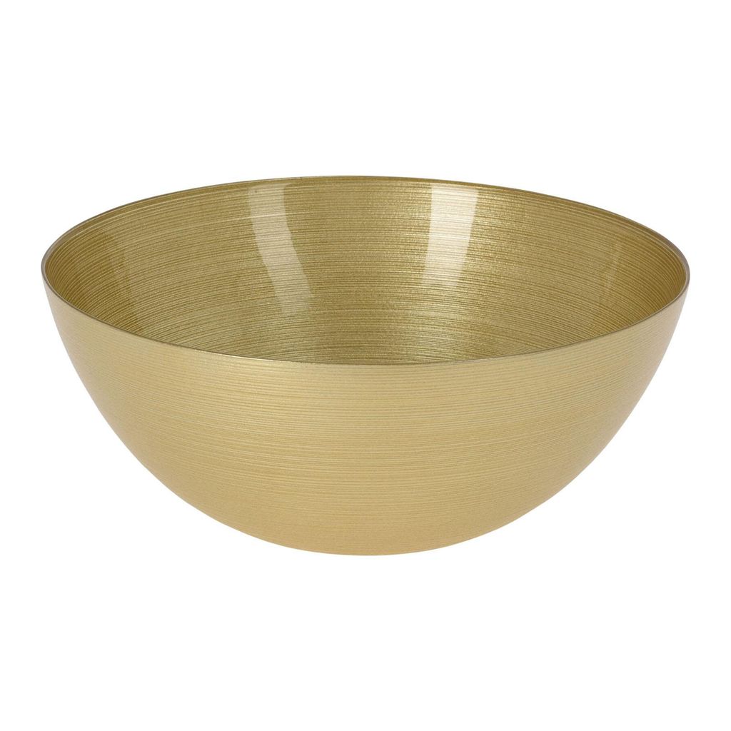 Design Glas Schüssel Goldfarben Rund 28 cm Glasschüssel Produktbild 