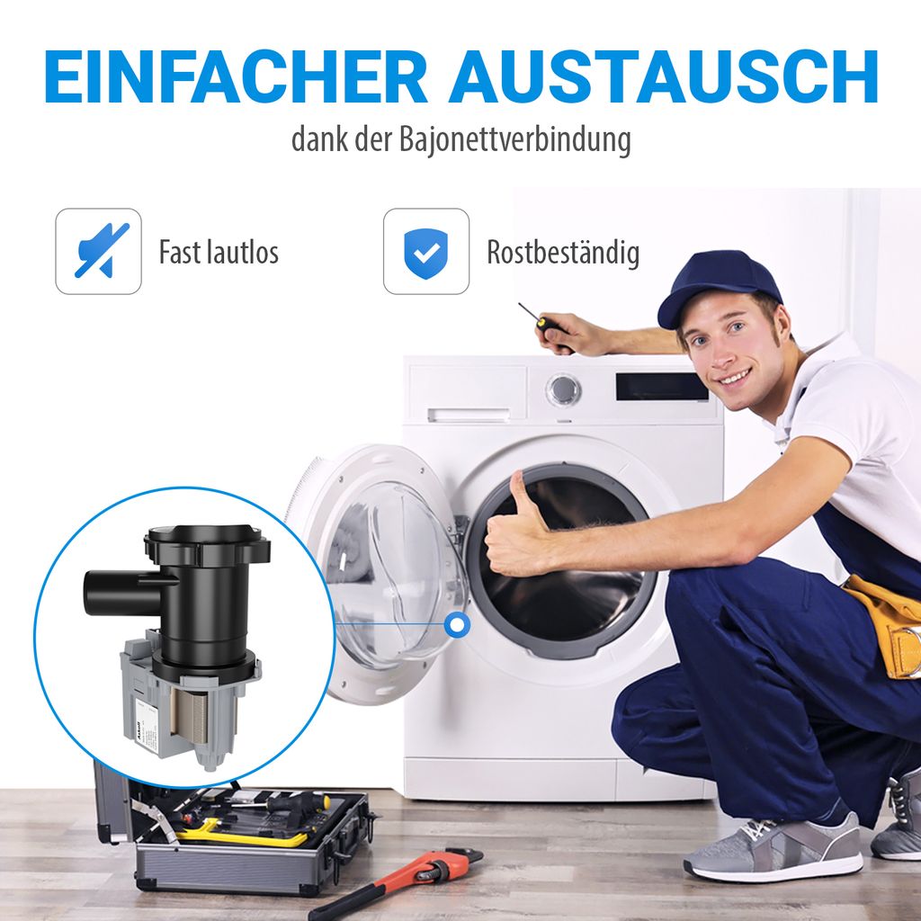 Laugenpumpe passend wie Bosch 00145787 172340 Siemens Produktbild 3