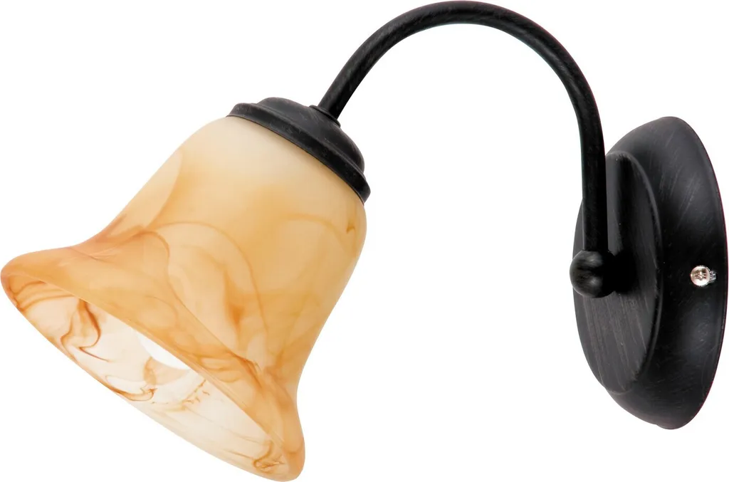 Applique Nera Rabalux Colette 7366 | Lampada Parete Vetro E14 Elegante