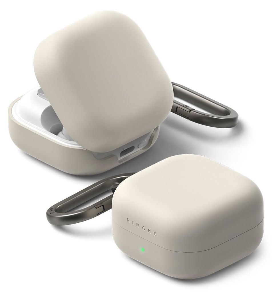Schutzhülle für Galaxy Buds 4 / 4 Pro, Ringke Silicone, Beige