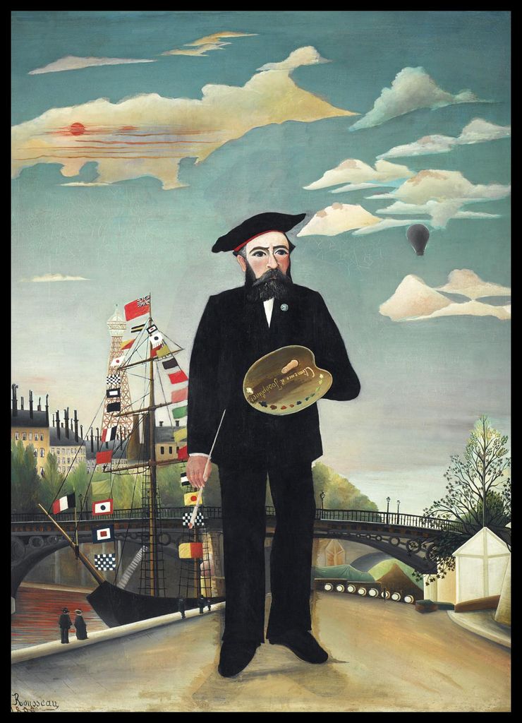Plakat 50x70cm Henri Rousseau Vintage-Porträt für das Wohnzimmer