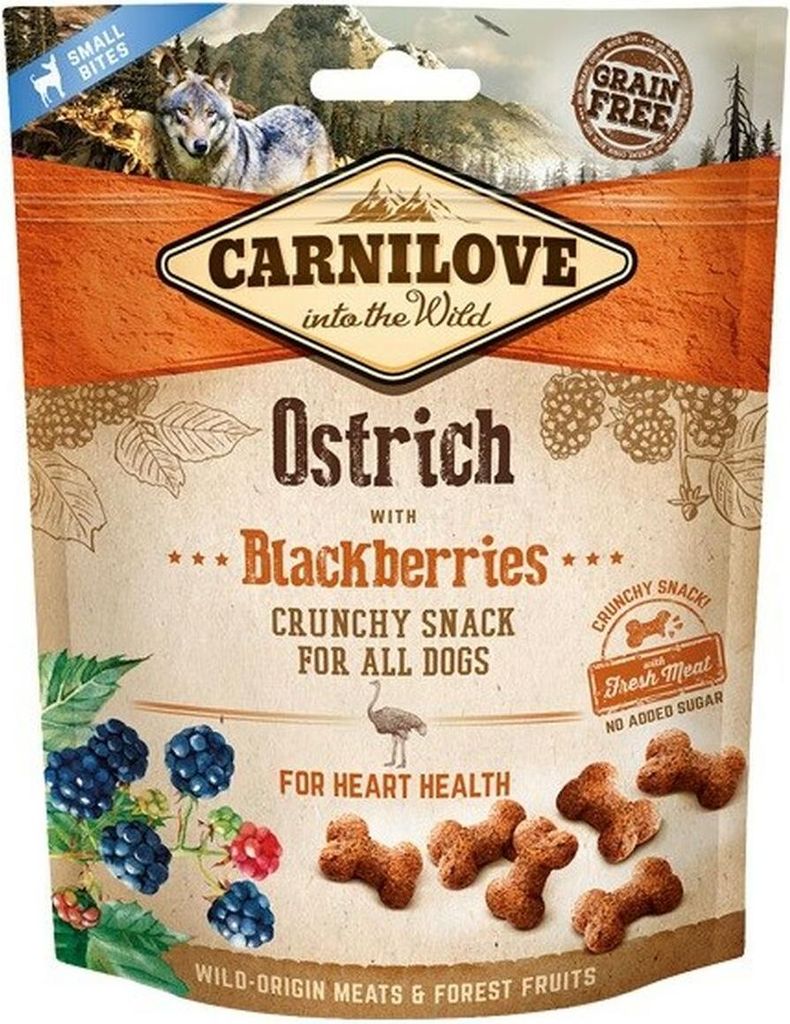 Carnilove Dog Crunchy Snack Strauß & Brombeeren 200gx6