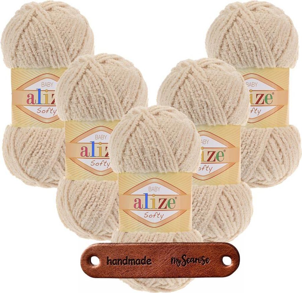 5 x ALIZE Softy 310 Honey mit Label