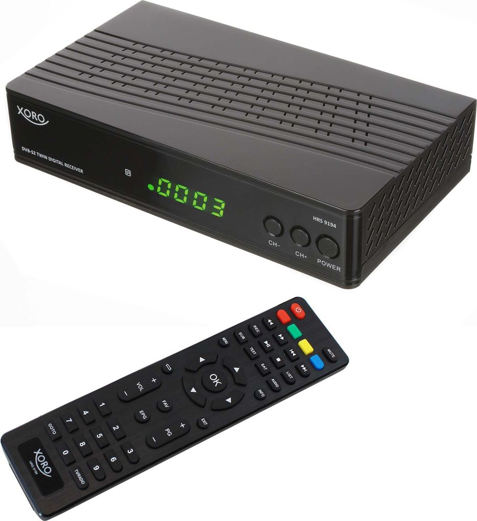 Xoro HRS 9194, Twin HD DVB-S2 Receiver, schwarz, PVR Ready Produktbild 3