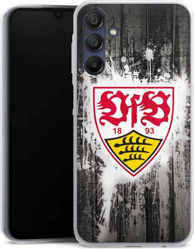 DeinDesign Slim Hülle für Samsung Galaxy A15 Silikon Case Ultra Dünn Handyhülle Bundesliga Offizielles Lizenzprodukt VfB Stuttgart