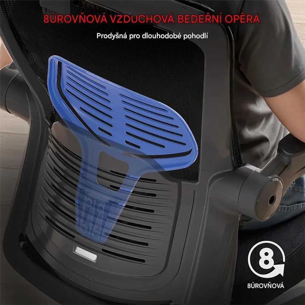 Chaise de Bureau Ergonomique OC3 PRO Noire - Appui-tête 3D Réglable - 4