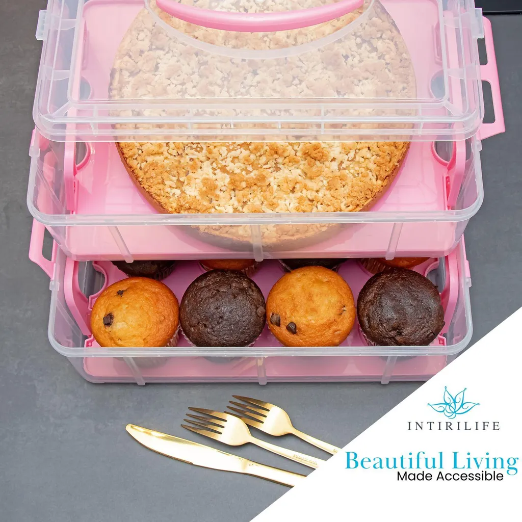 Mallette de transport pour cupcakes et pâtisseries - Idéal pour fêtes - 3