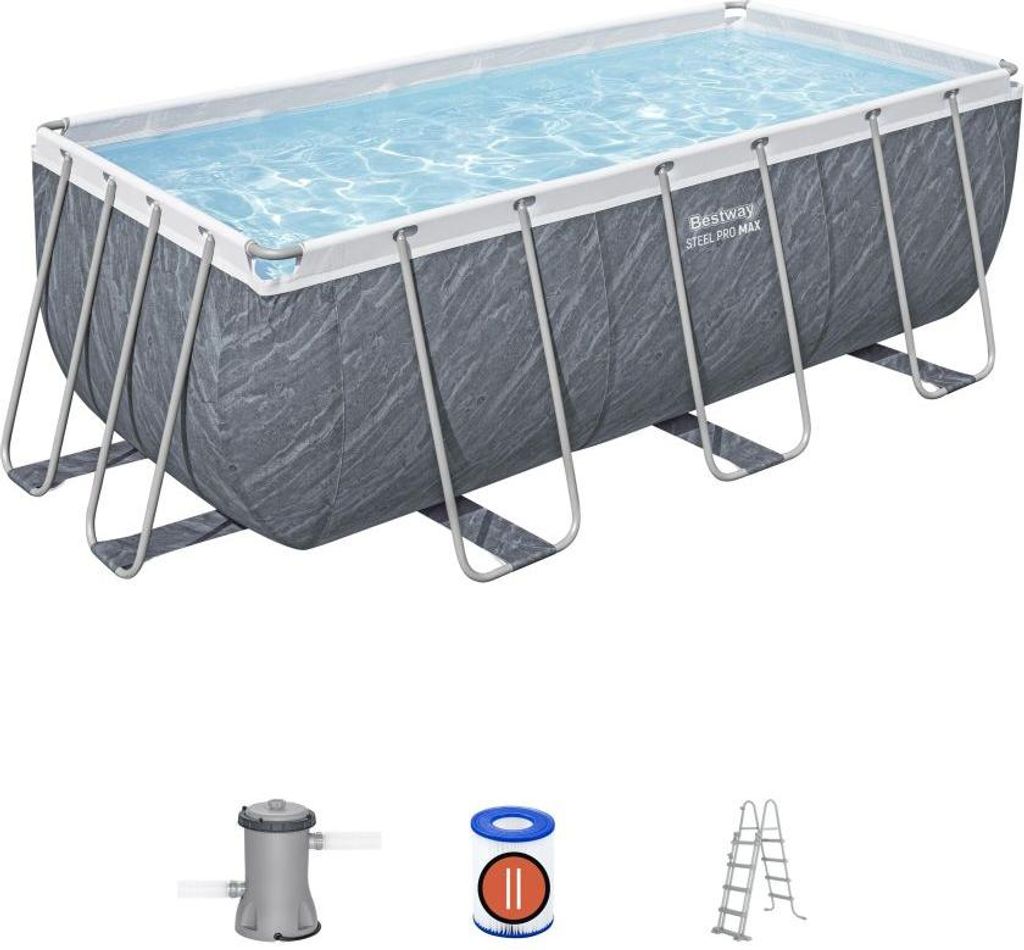 Bazén Steel Pro Max Marble 412 x 201 x 122 cm s Obrázok produktu 