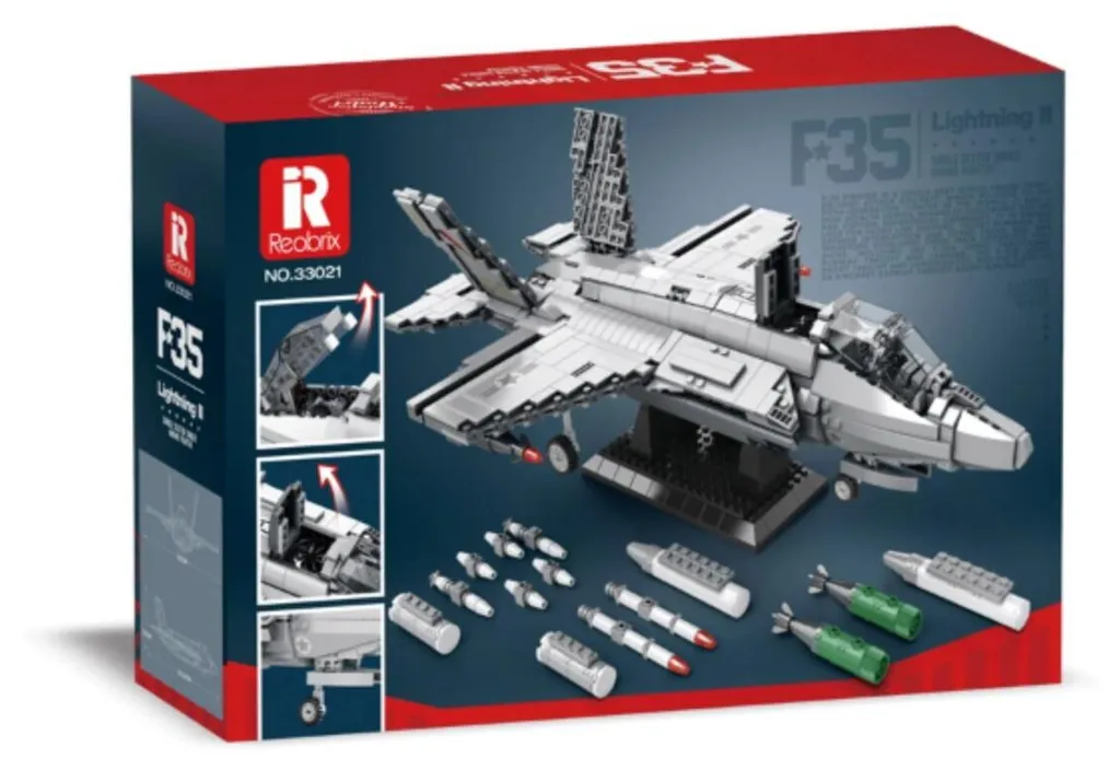 F-35 B Lockheed Martin technique Reobrix 1600 pièces avec train mobile - 9