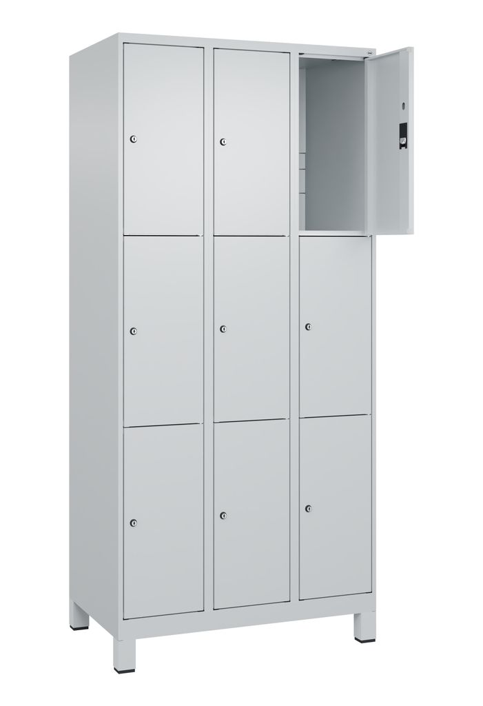 CP Schließfachschrank Classic Plus lichtgrau 080010-303 S10009, 9 Schließfächer 90,0 x 50,0 x 195,0 cm