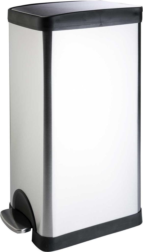 Treteimer - Edelstahl - mit Kunststoffeinsatz - 30 Liter - Softclose- Funktion