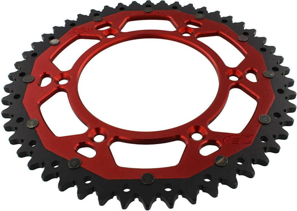 ZF Krone 50 Zähne Teilung 520 Rot Schwarz Dual ZFD-210-50-ROT