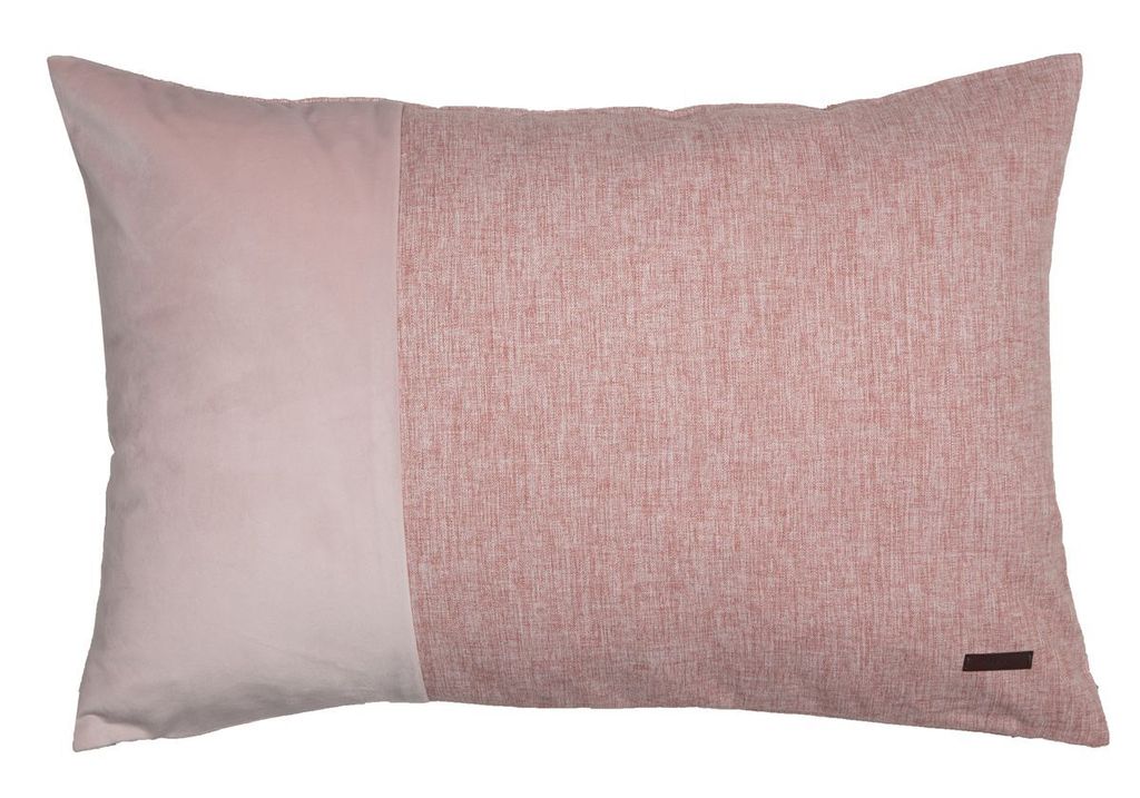 Esprit Kissenhülle Harp mit Samt-Absatz rosa 38x58cm Produktbild 