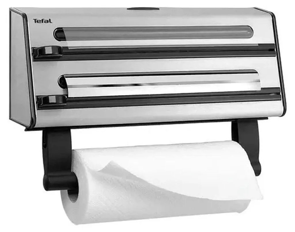 Tefal K1887904 Svolgitore 3 in 1: Taglio Perfetto Pellicola e Carta