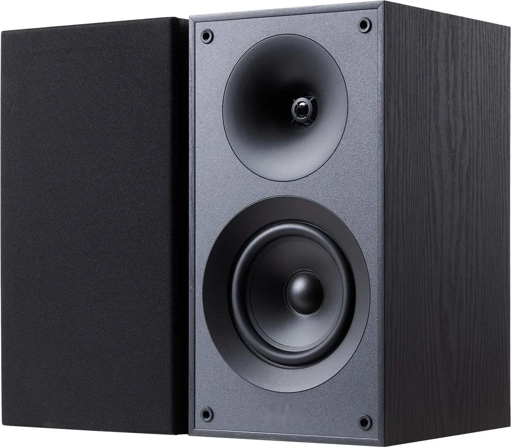 Enceintes de salon passives grand spectre 65Hz-20kHz finitions bois noir