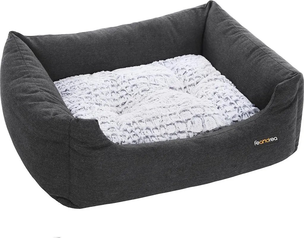 Lit pour chien avec coussin réversible 60 x 50 x 20 cm - Confort Durable