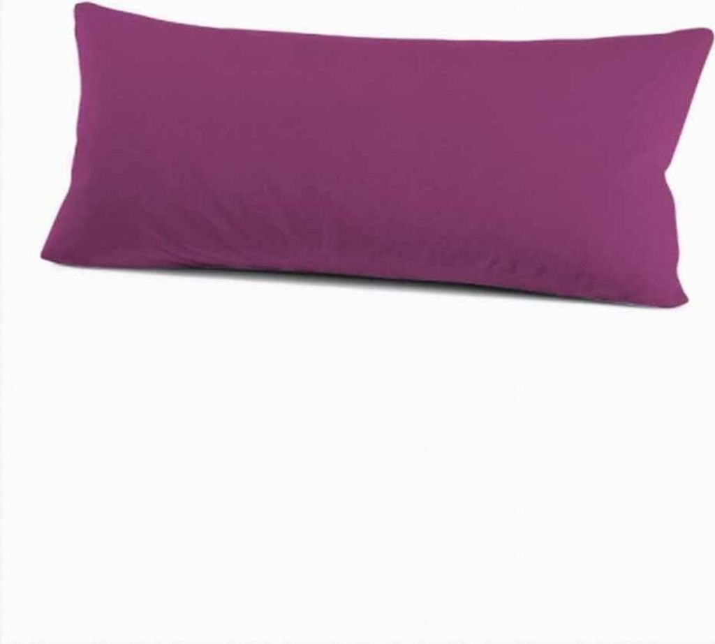 Schlafgut Interlock Kissenbezug Premium Mako-Jersey 100% Baumwolle Reißverschluss Doppelt gestrickt 40x80 cm Beere
