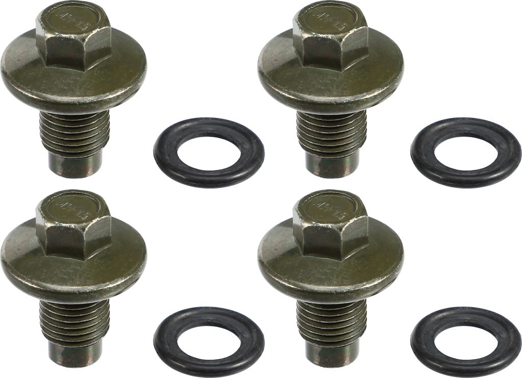 1013938 4 Stueck Ölablassschraube mit Dichtring M14x1,5 Ölwannenschraube Motoroel Ablassschraube fuer Ford
