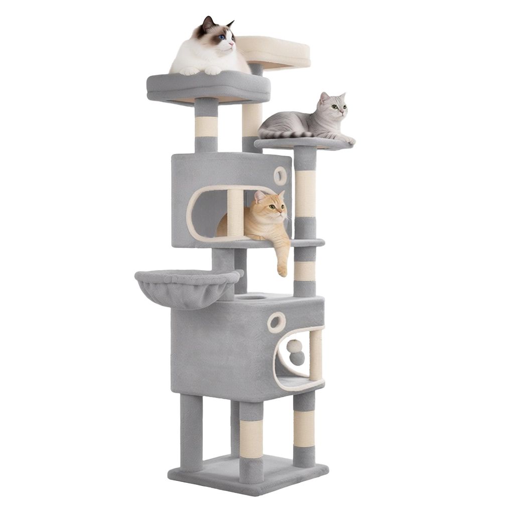 Fobyfurny Katzenkratzbaum 159 cm mit 8 Kratzbäumen, Produktbild 