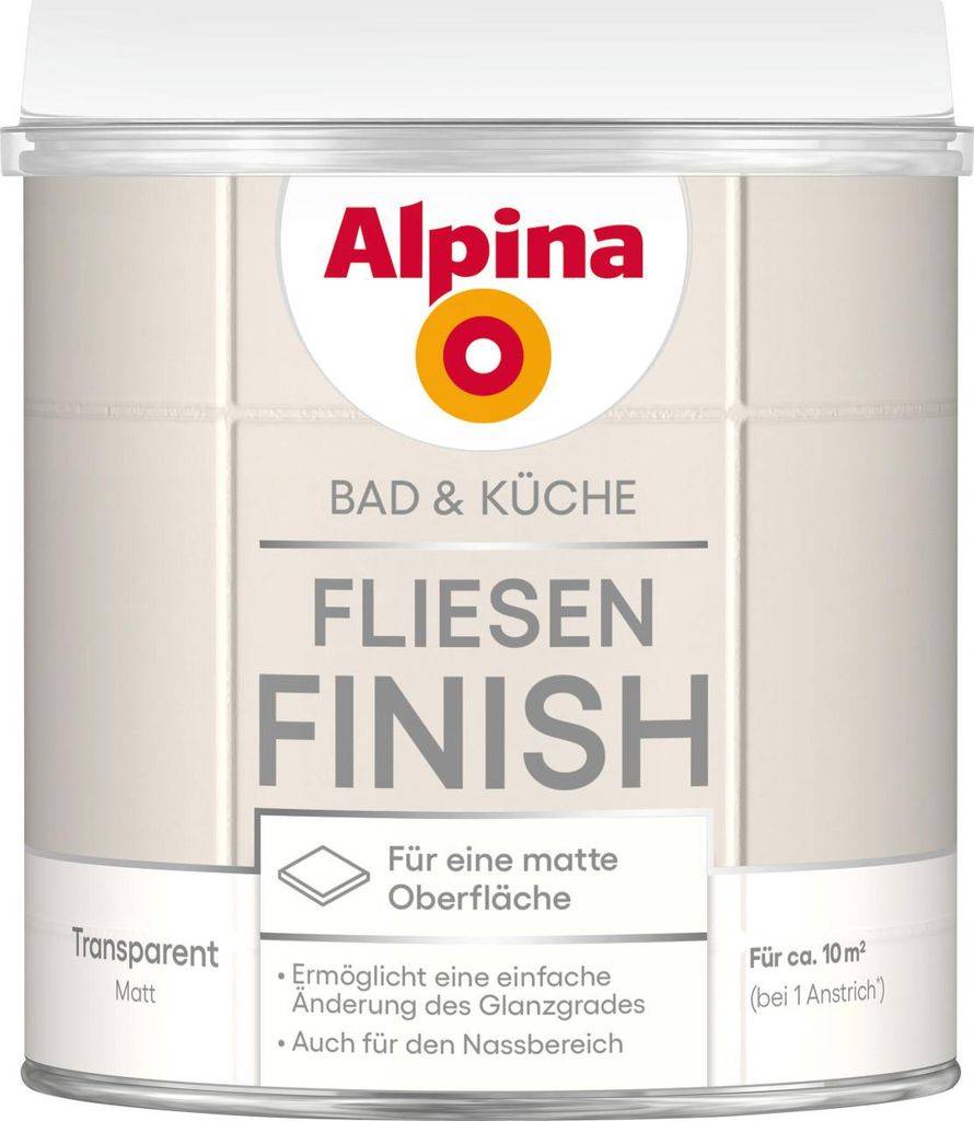 Alpina Küche & Badezimmer Fliesen-Finish 2K 750 ml Produktbild 