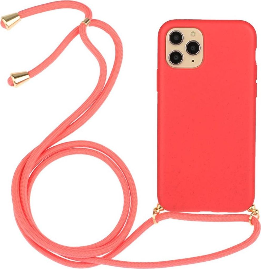 iPhone 15 Pro Hülle - Coverup TPU Back Cover mit Handykette - Biologisch Abbaubar - Rot