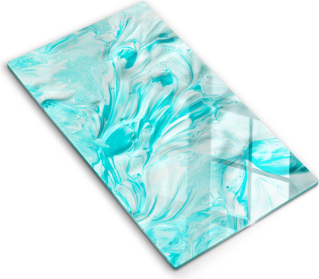 Abdeckung Glas - Küchenabdeckung - 30x52 cm - Abdeckplatte - Abstraktionsfarben