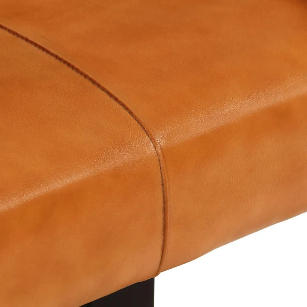 Banc stable 110 cm cuir de chèvre véritable pour optimiser votre entrée