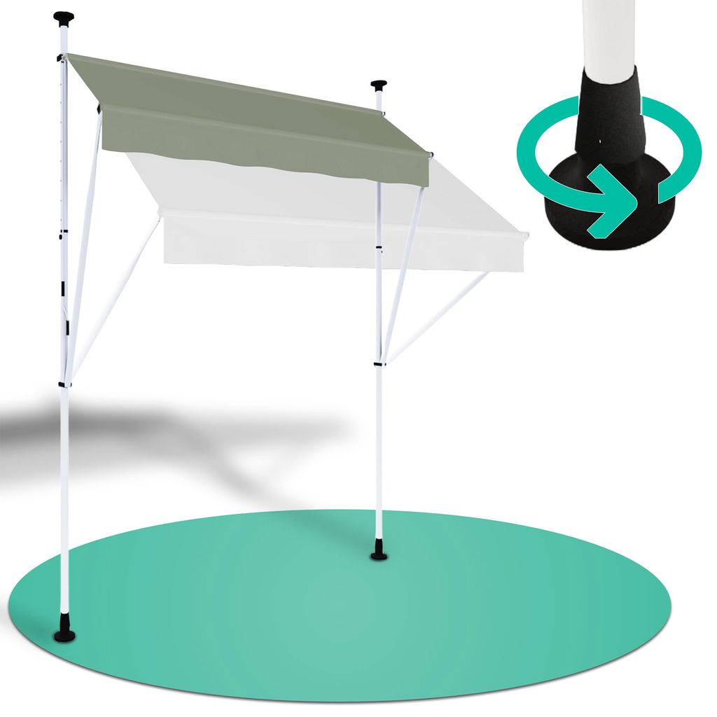 Strattore Klemmmarkise / Balkonmarkise Sonnenschutz 300 cm - Matcha Grün