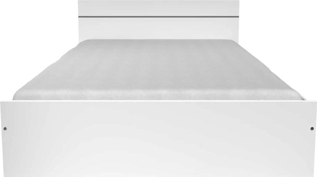 Lit 140x190 cm BOSTON blanc avec structure robuste et design moderne - 14