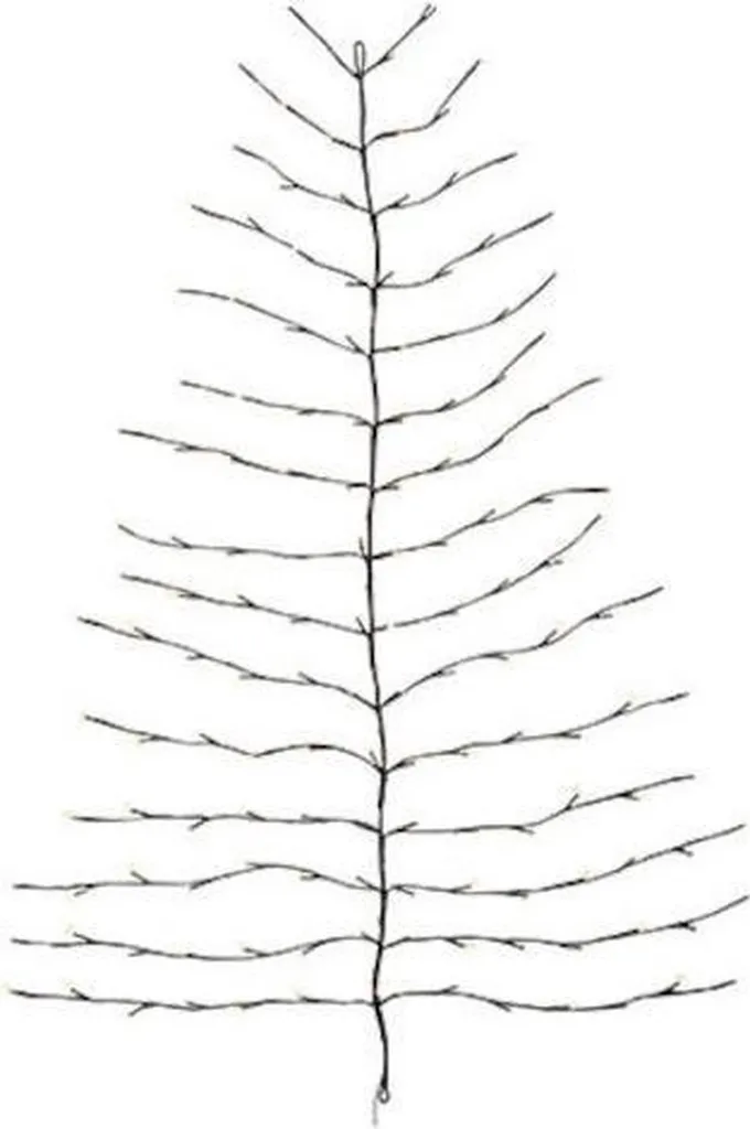 Sapin Mural LED sans Encombrement - Fini les Épines ! 100x120cm 136 LED
