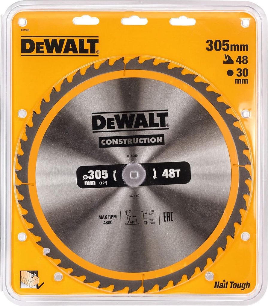 Dewalt DT1959-QZ Lame de scie circulaire 305 x 30 mm, 48 Image du produit 