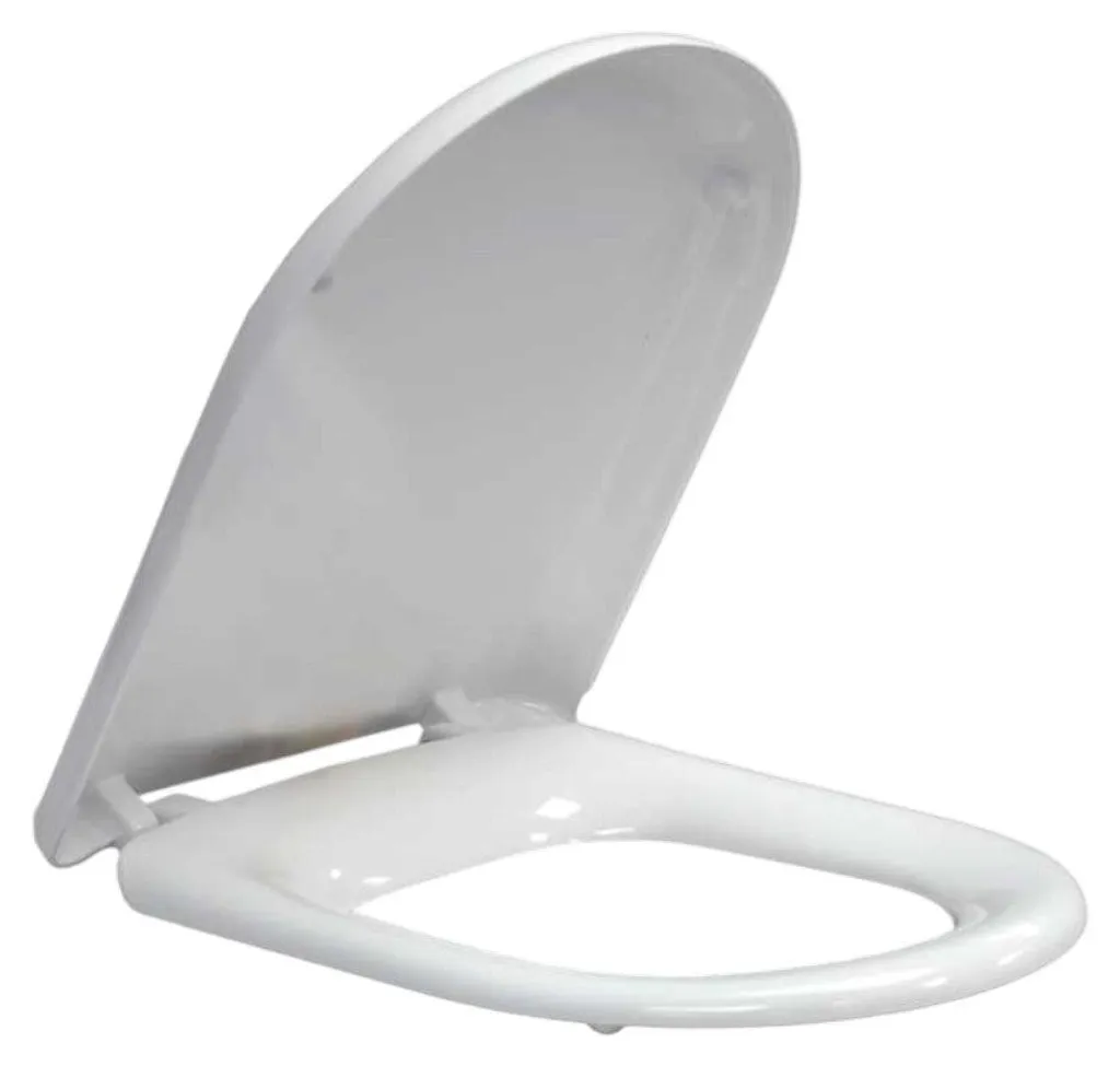 Abattant WC universel blanc en thermodur avec fixations en acier robuste