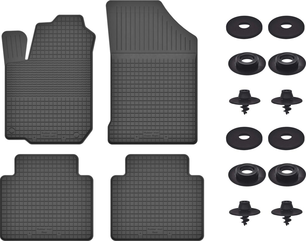 Gummimatten Mit Stoppern Für: Nisan Qashqai +2 (2008-2013) Schwarz Set