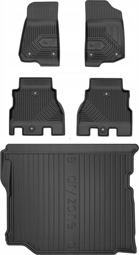 SET 77 Jeep Wrangler 4 Fußmatten und Matten ab 2017