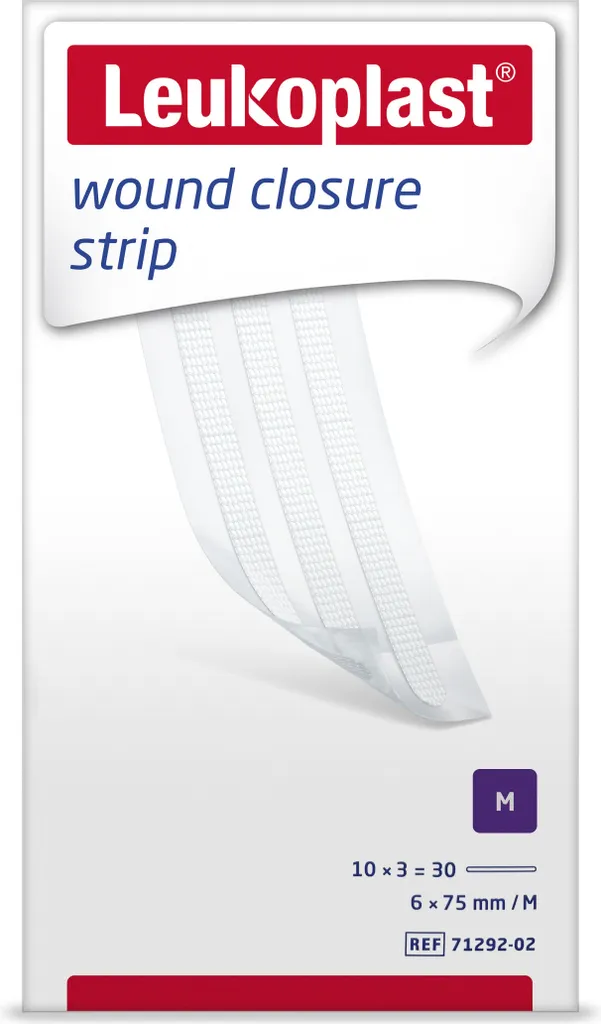 Leukoplast wound closure strip blanc 6x75 mm haute adhérence 30 pcs