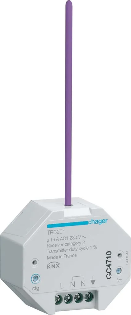 Sortie Radio KNX Hager TRB201 16A Haute Capacité et Pose Quicklink UP