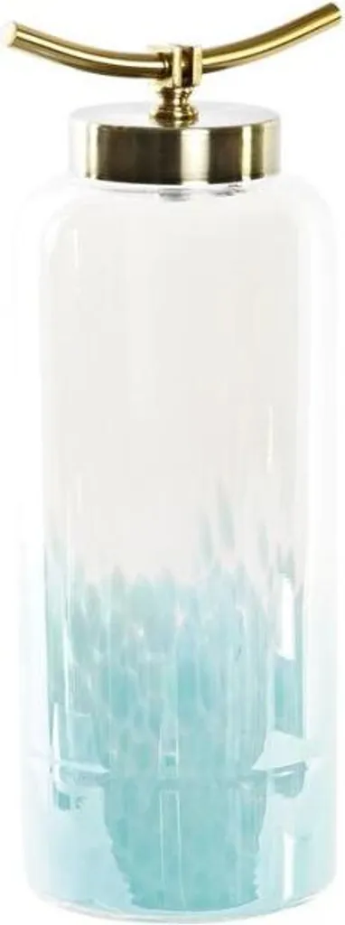 Vase DKD Home Decor Bleu et Or en Métal et Cristal Méditerranée 41 cm - 2