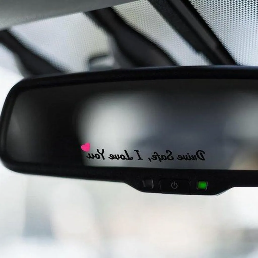 Stickers de Voiture Conducteur Sûr et Amour Noir - Pack de 3 Pièces