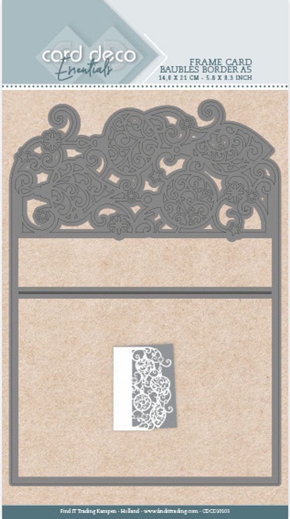 Card Deco - Stanzschablone - Karten - Weihnachtskugel Borde A5