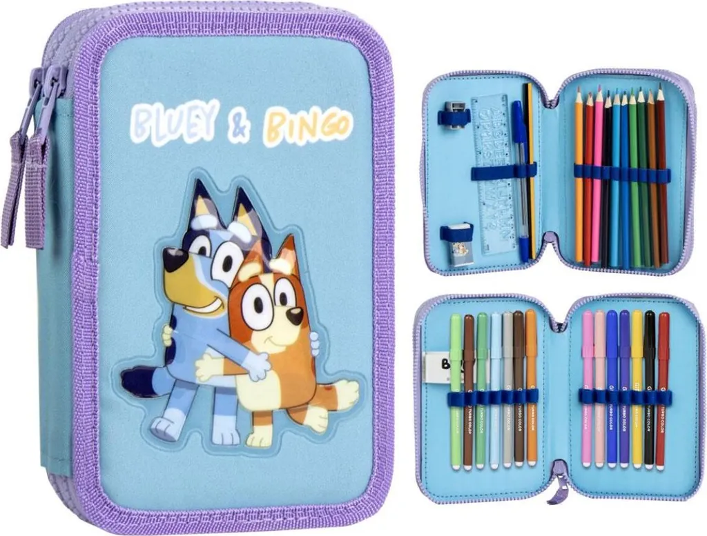 CERDÀ Astuccio Doppio Bluey Ufficiale - Portapenne Scuola Premium