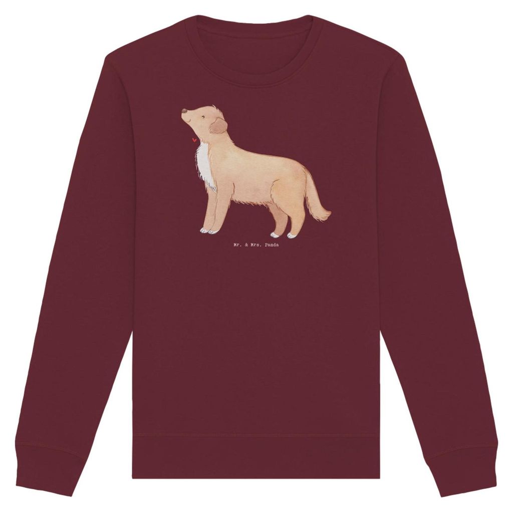 Mr. & Mrs. Panda Baumwoll Pullover Nova Scotia Duck Moment Größe XS - Burgundy - Geschenk, Nachhaltiger, Pulli, Sweater, Retriever, Tolling, Swea...