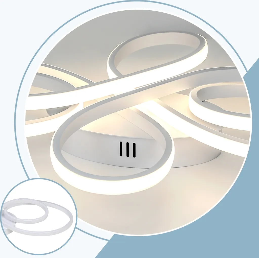 Plafonnier LED ZMH 65W Blanc Dimmable avec Télécommande de 66cm - 8