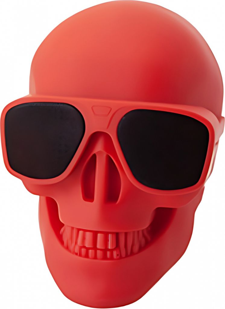 Roter Totenkopf als Boom Box Lautsprecher 13cm