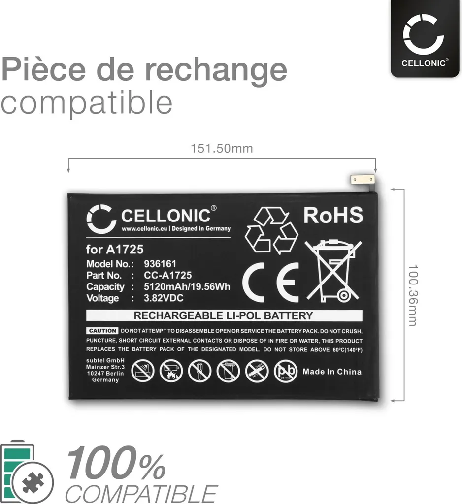 Batterie Haute Capacité 5120mAh pour iPad mini 5 - Performance Durable