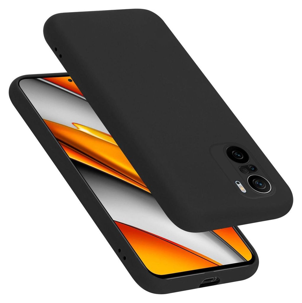 A black phone case is shown on a white background, with a phone partially visible underneath.