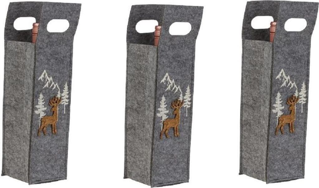 Weinflaschen Tasche Neopren - 3er Set Für Wein & Champagner