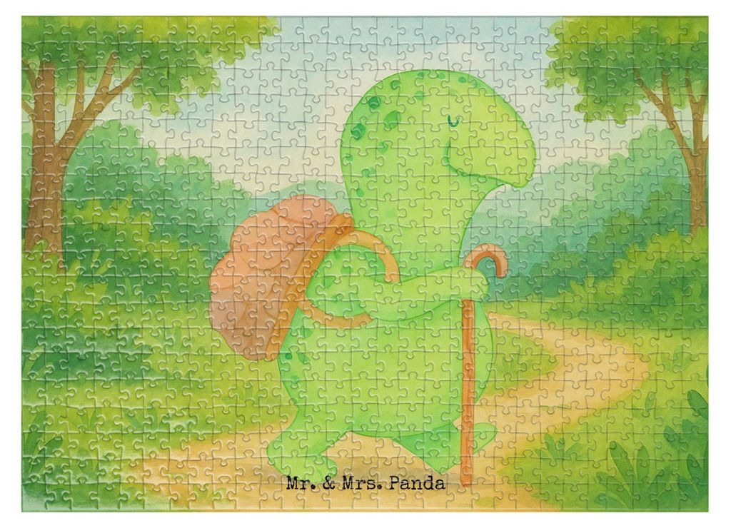 Mr. & Mrs. Panda Puzzle Schildkröte Wanderer Design 551 Teile - Weiß - Geschenk, 1000, 500, Schildkröten, 2000, Wanderurlaub, Entpannt, Motivati...